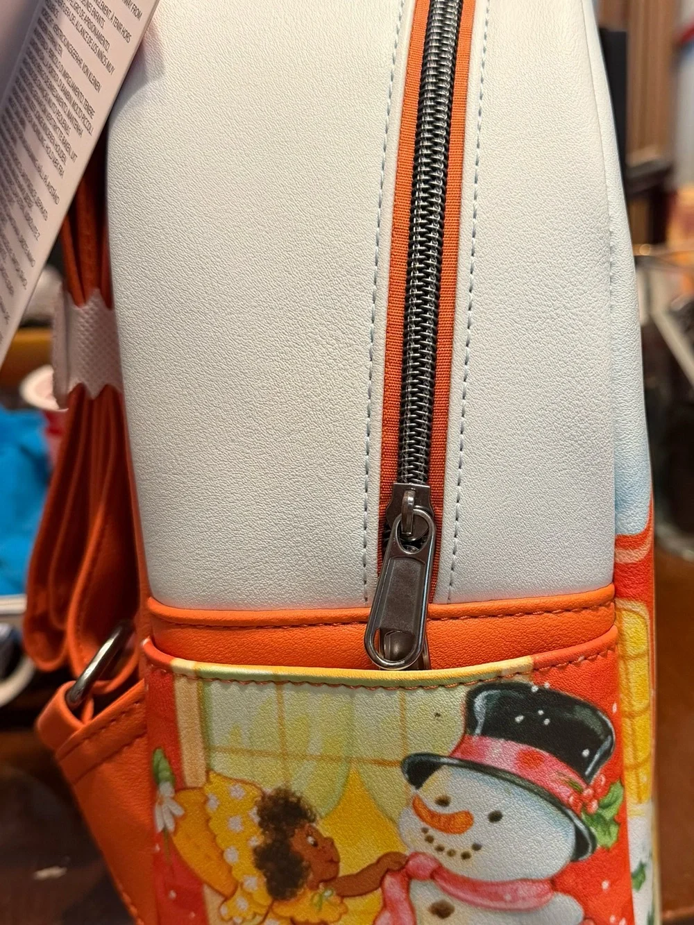 Loungefly Orange and Light Blue Strawberry Shortcake Mini Backpack